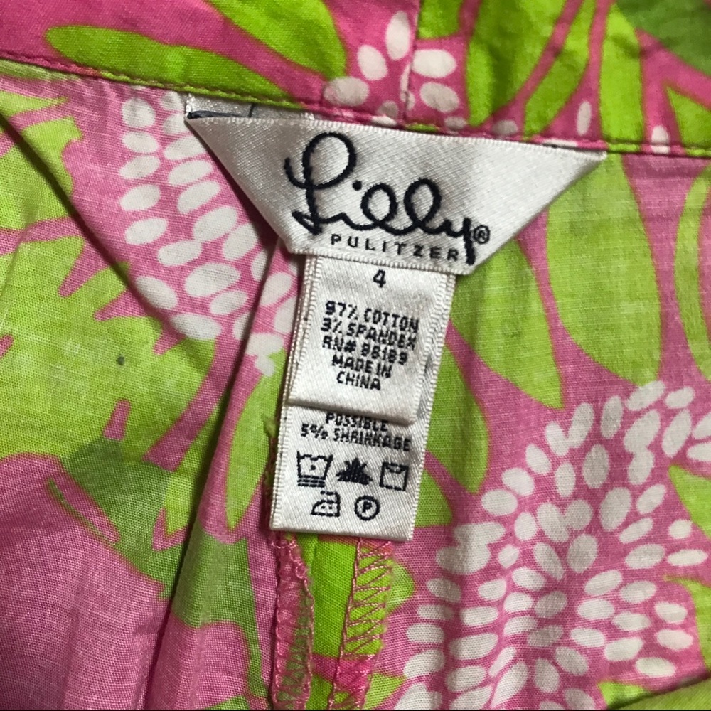 EUC Lilly Pulitzer Vintage Floral Crop Pant HTF - Picture 6 of 9